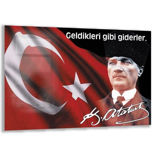 Atatürk Sözleri Cam Tablo