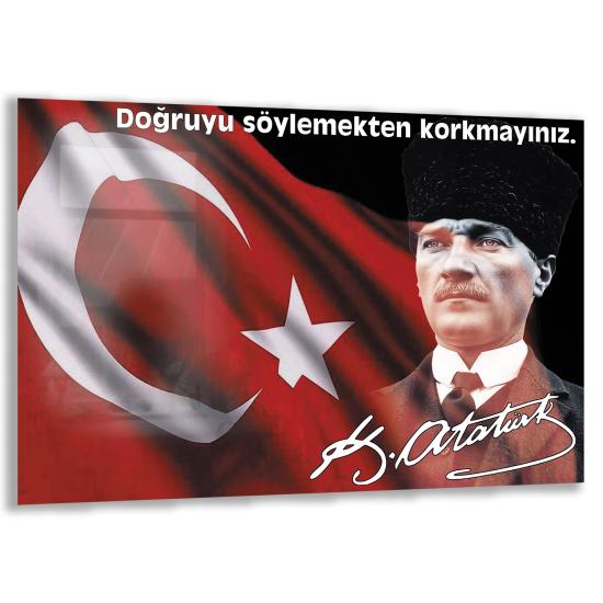 Atatürk Sözleri Cam Tablo
