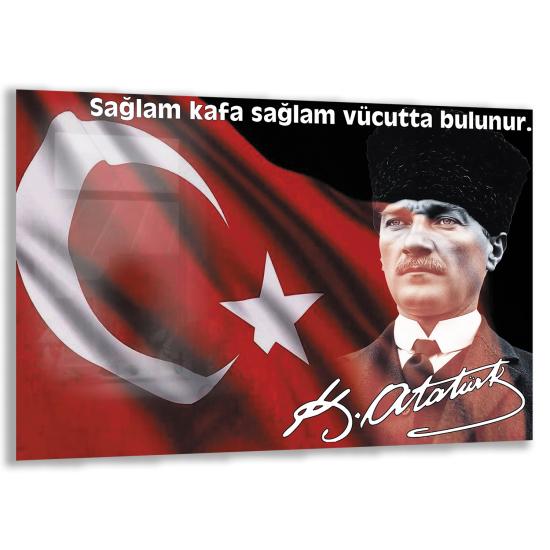Atatürk Sözleri Cam Tablo