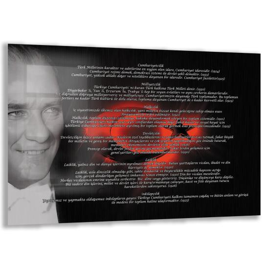 Atatürk Sözleri Cam Tablo