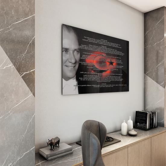Atatürk Sözleri Cam Tablo