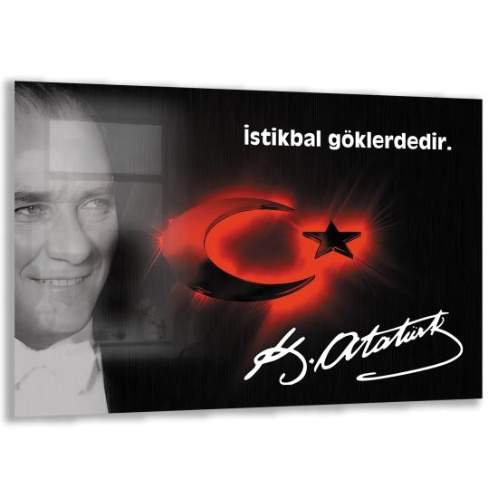 Atatürk Sözleri Cam Tablo