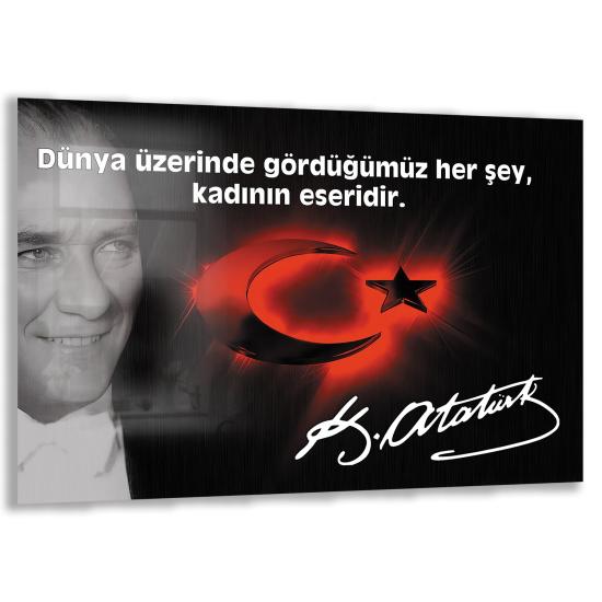 Atatürk Sözleri Cam Tablo