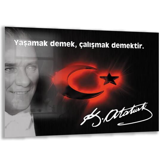 Atatürk Sözleri Cam Tablo
