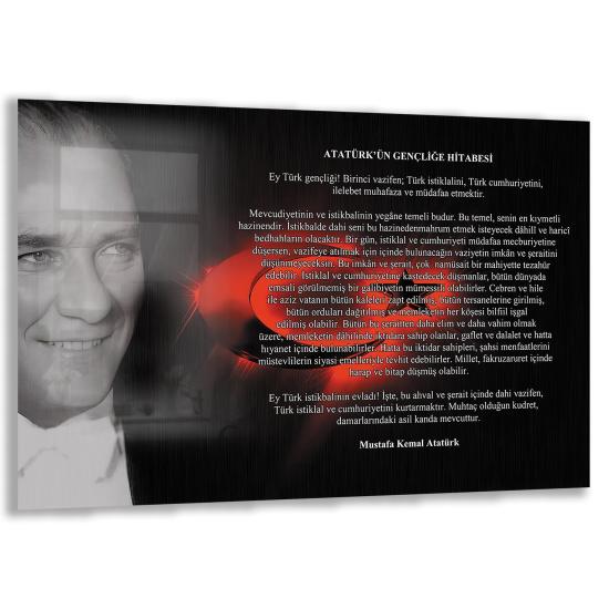 Atatürk Sözleri Cam Tablo