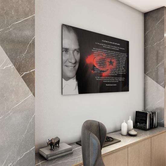 Atatürk Sözleri Cam Tablo