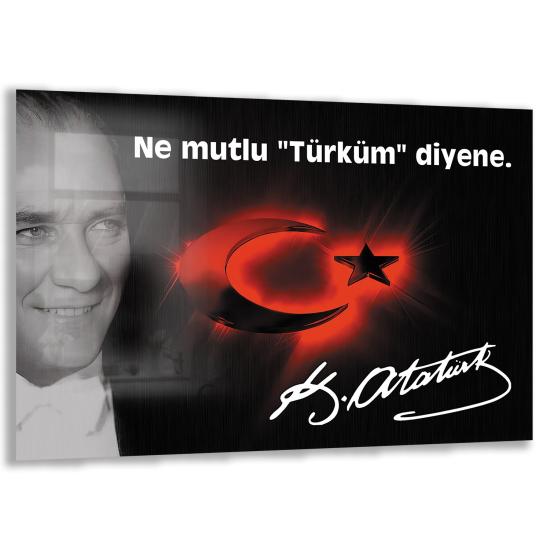 Atatürk Sözleri Cam Tablo