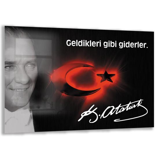 Atatürk Sözleri Cam Tablo