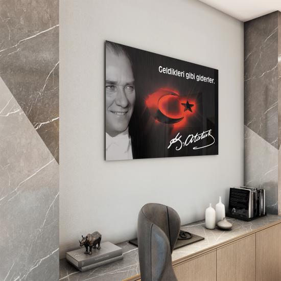 Atatürk Sözleri Cam Tablo