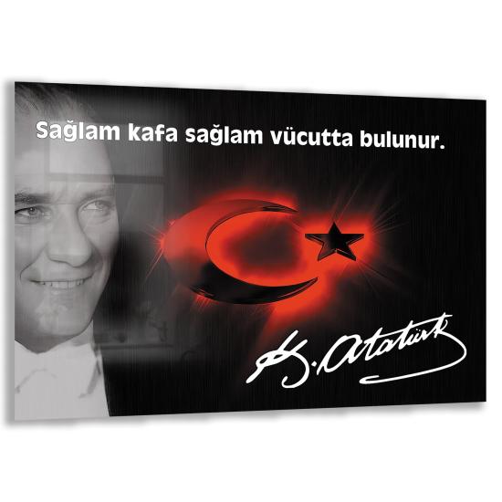Atatürk Sözleri Cam Tablo