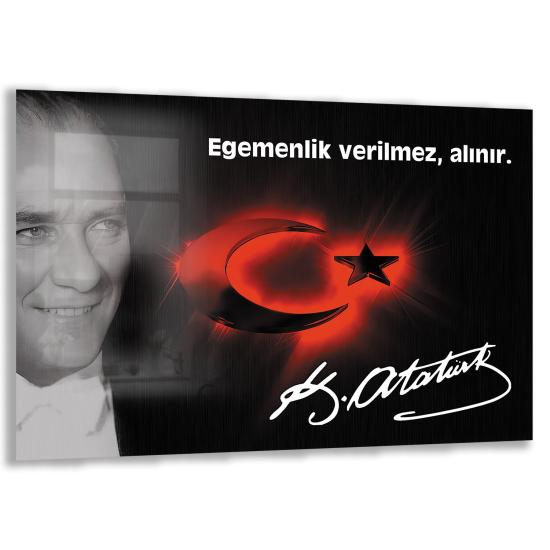 Atatürk Sözleri Cam Tablo