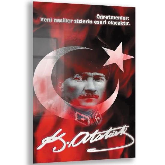 Atatürk Sözleri Cam Tablo