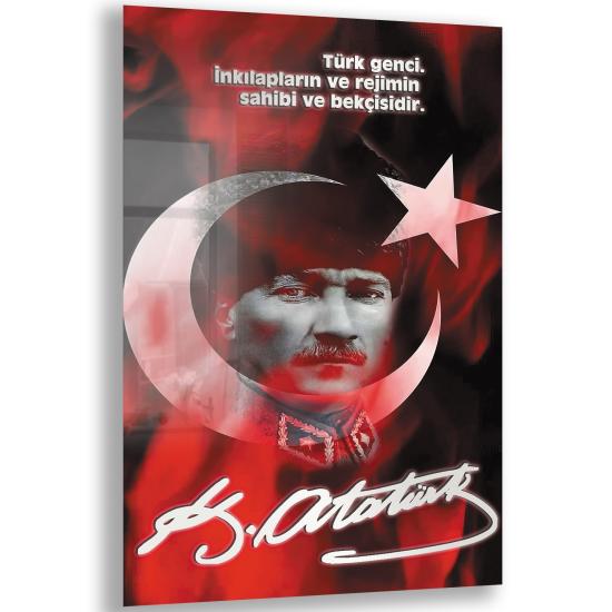 Atatürk Sözleri Cam Tablo