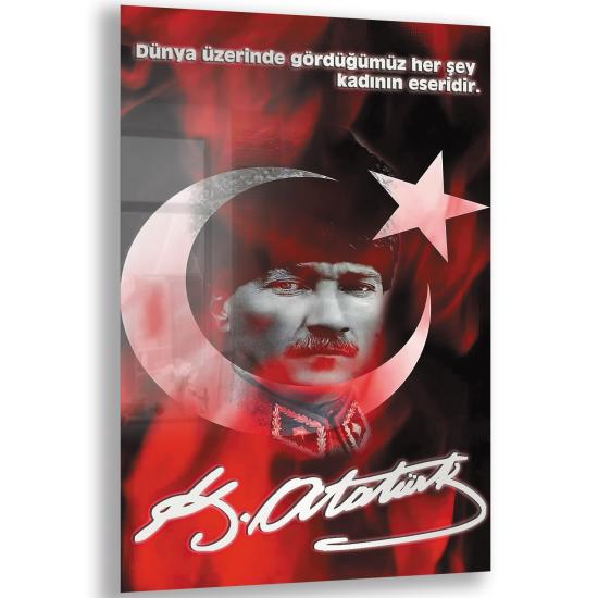 Atatürk Sözleri Cam Tablo