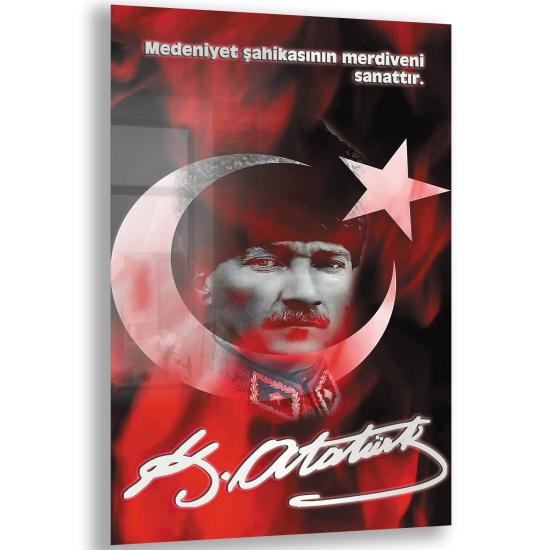 Atatürk Sözleri Cam Tablo