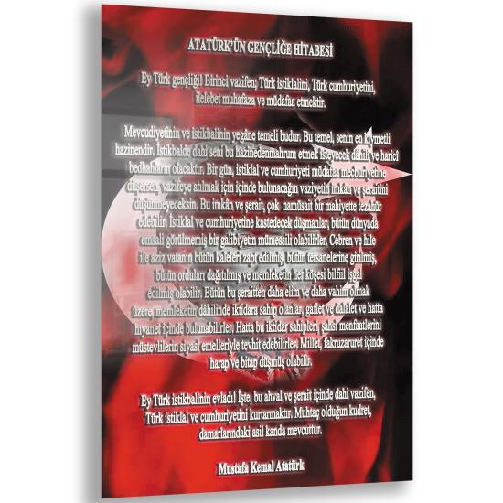 Atatürk Sözleri Cam Tablo