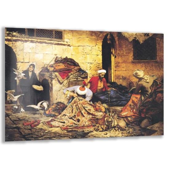 Osmanlı Figürlü Cam Tablo