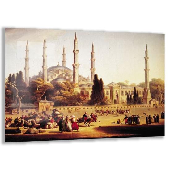 Osmanlı Figürlü Cam Tablo