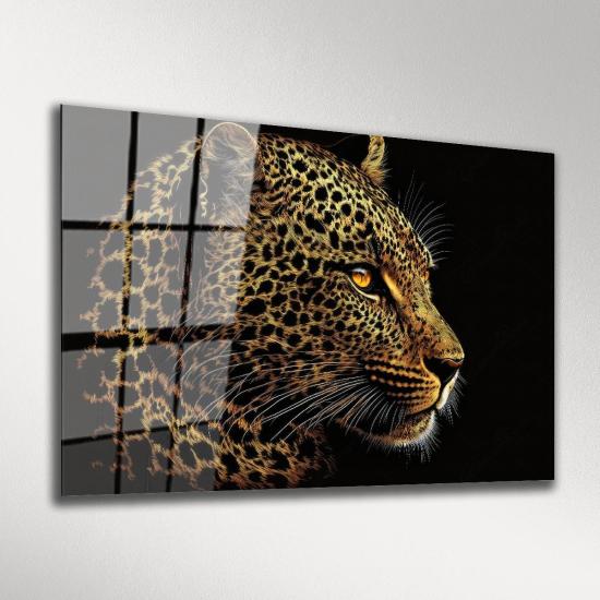 Yatay Leopar Cam Tablo