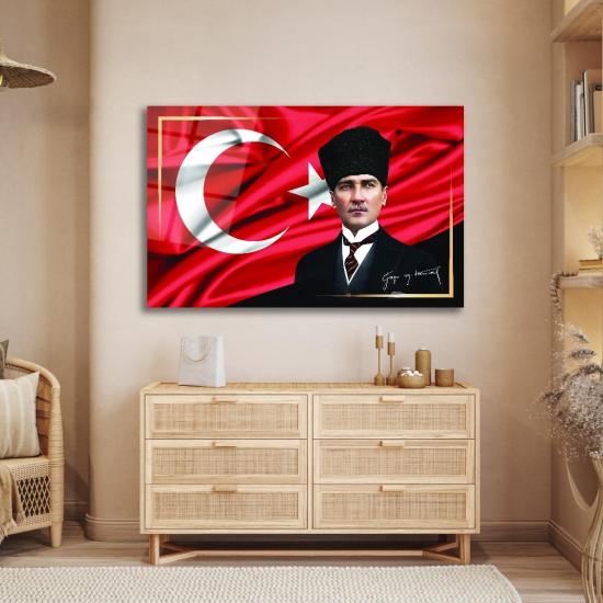 Yatay Bayrak Cam Tablo