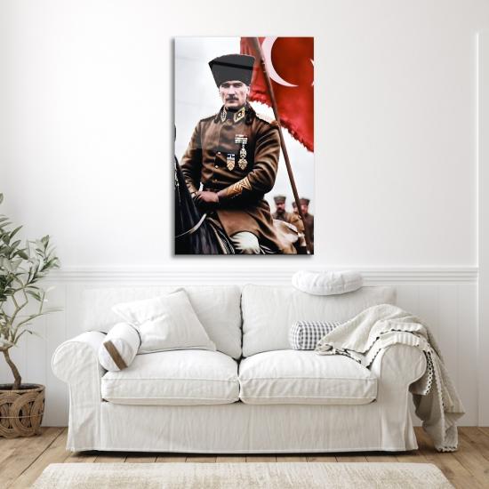 Atatürk ve Bayrak Temalı Cam Tablo