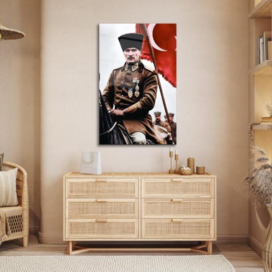 Atatürk ve Bayrak Temalı Cam Tablo