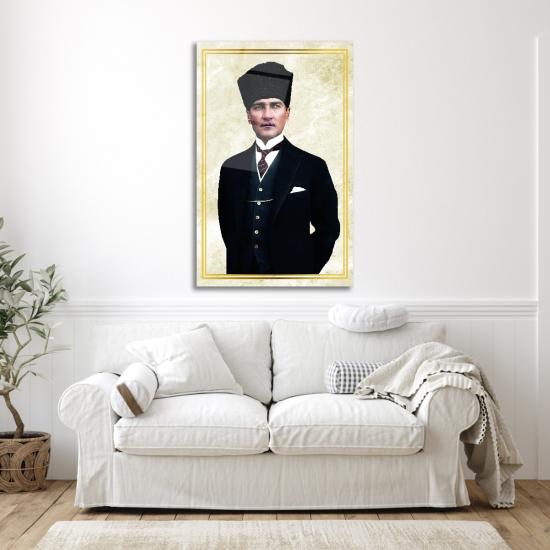 Bayrak ve Atatürk Temalı Cam Tablo