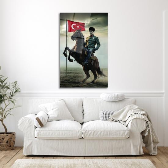 Atatürk & Bayrak Cam Tablo