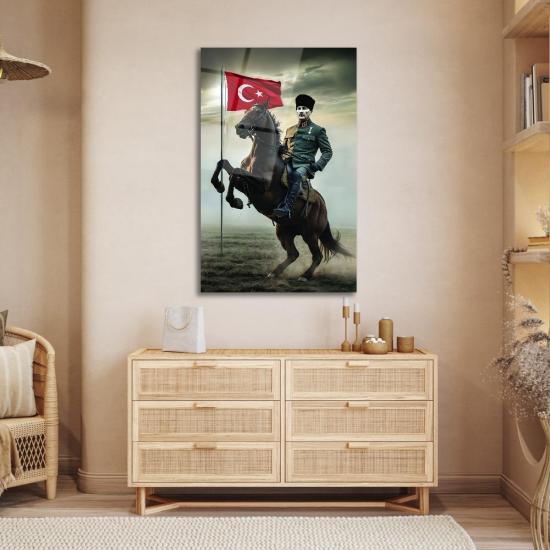 Atatürk & Bayrak Cam Tablo
