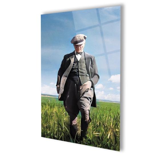 İhtişamlı Atatürk Cam Tablo