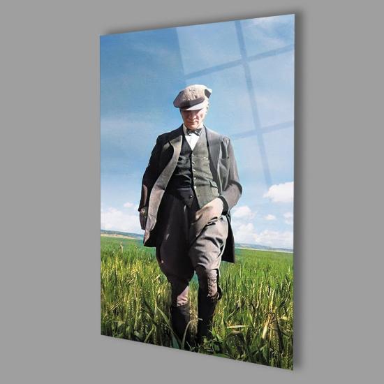 İhtişamlı Atatürk Cam Tablo