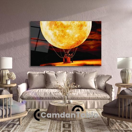 Ay Altında Sanatsal Cam Tablo