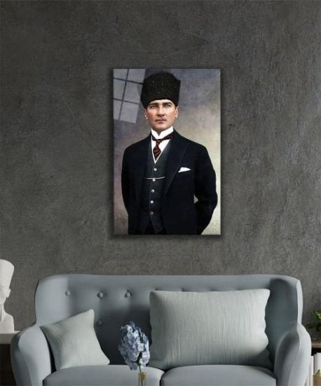 Atatürk Dekoratif Cam Tablo