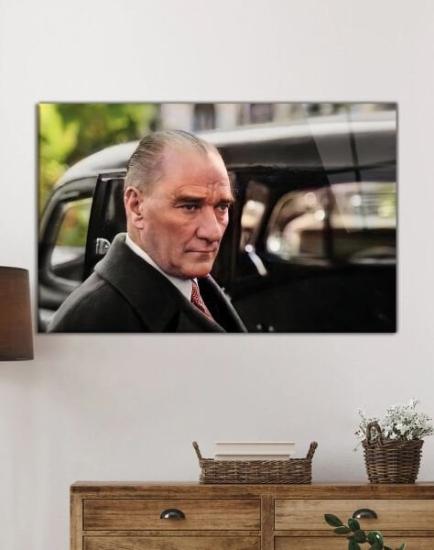 Yatay Modern Atatürk Cam Tablo