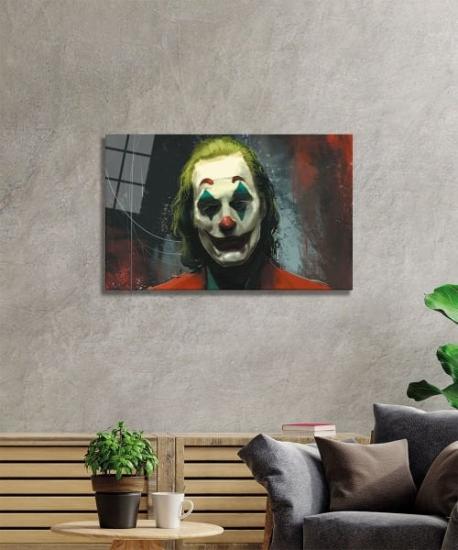 Joker Figürlü Cam Tablo