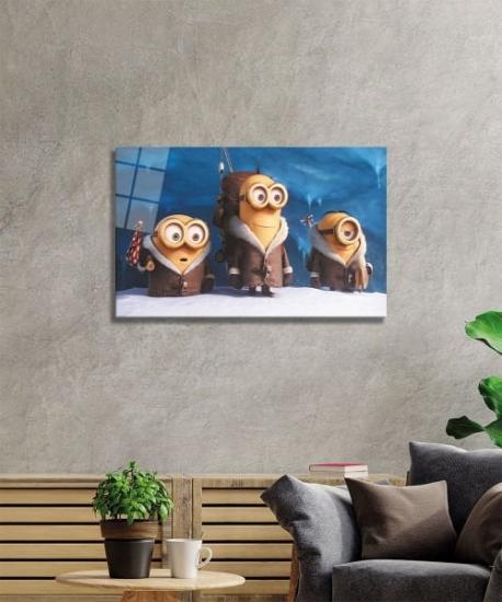 Yatay Minyonlar Cam Tablo