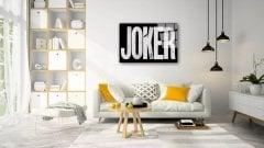 Beyaz Joker Yazılı Cam Tablo