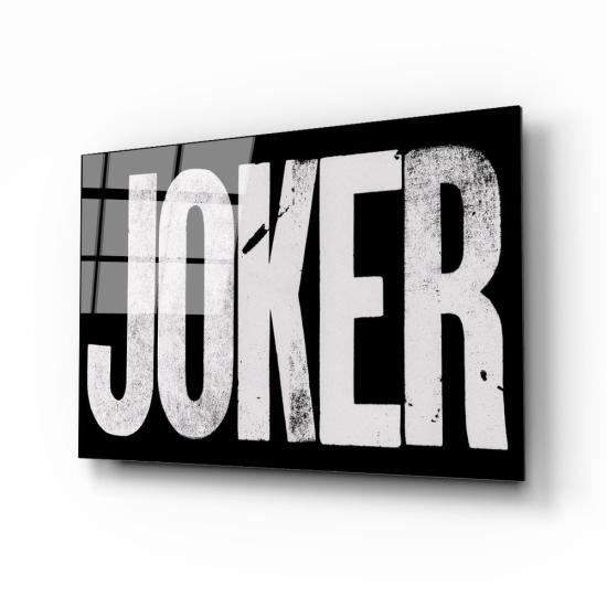 Beyaz Joker Yazılı Cam Tablo