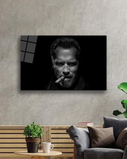 Siyah Beyaz İnsan Fotoğrafları Cam Tablo