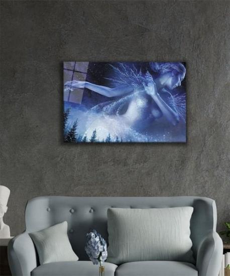 Fantastik Peri Kızı Cam Tablo