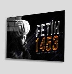 Fatih Sultan Mehmed Temalı Cam Tablo