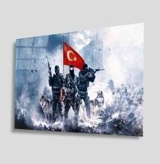 Türk Askerleri Cam Tablo