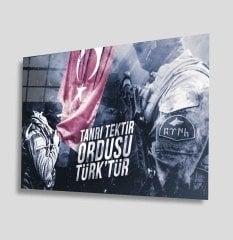 Türk Yazı Temalı Cam Tablo