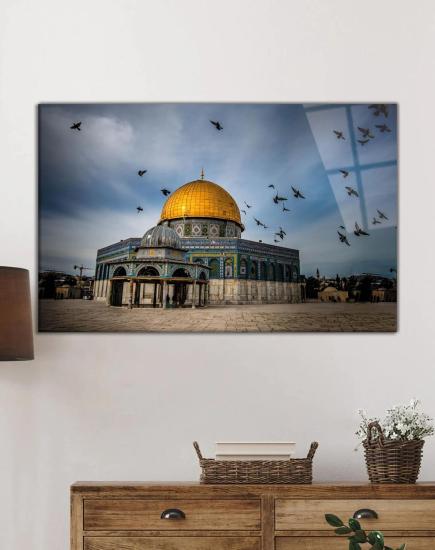 Kudüs Kubbetüs Sahra Mescidi Aksa Cam Tablo