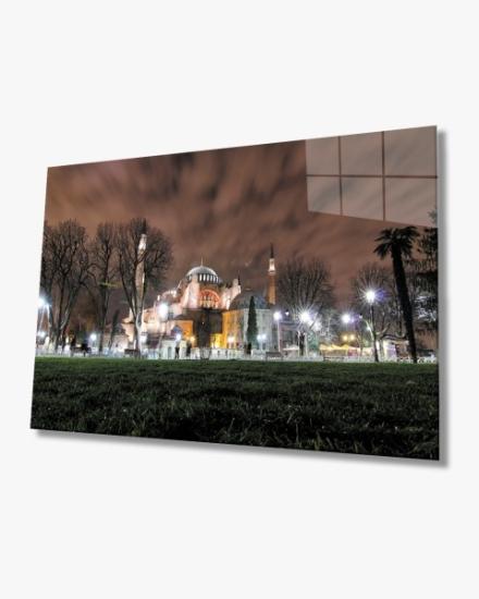 İstanbul Akşam Camii Manzaralı Cam Tablo