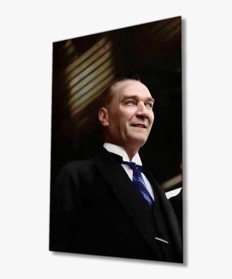 Şık Atatürk Baskılı Dayanıklı Temperli Cam Tablo
