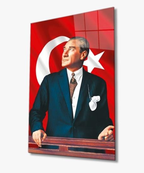 Atatürk Cam Tablo Dayanıklı Temperli Cam Tablo