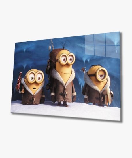 Yatay Minyonlar Cam Tablo