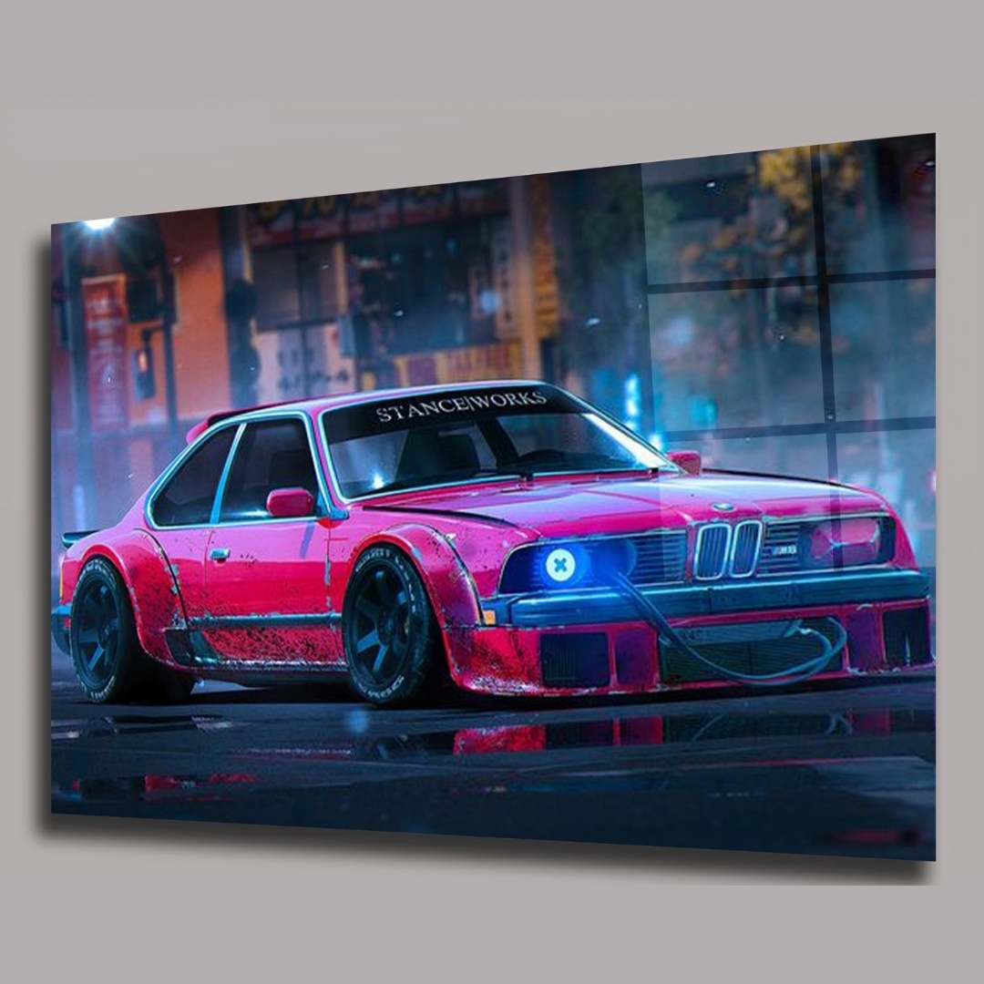 Kırmızı%20BMW%20Spor%20Otomobil%20Camdan%20Tablo